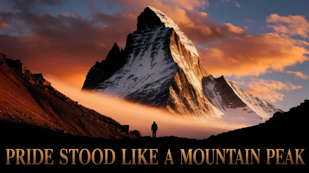 Pride stood like a mountain peak