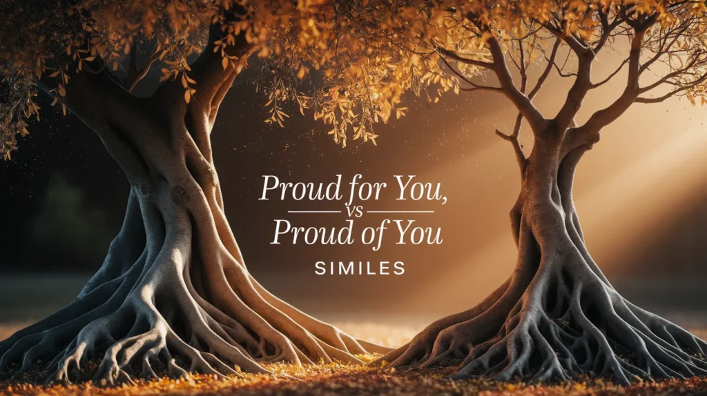 Proud for You vs Proud of You Similes