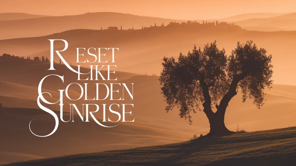 Reset like golden sunrise