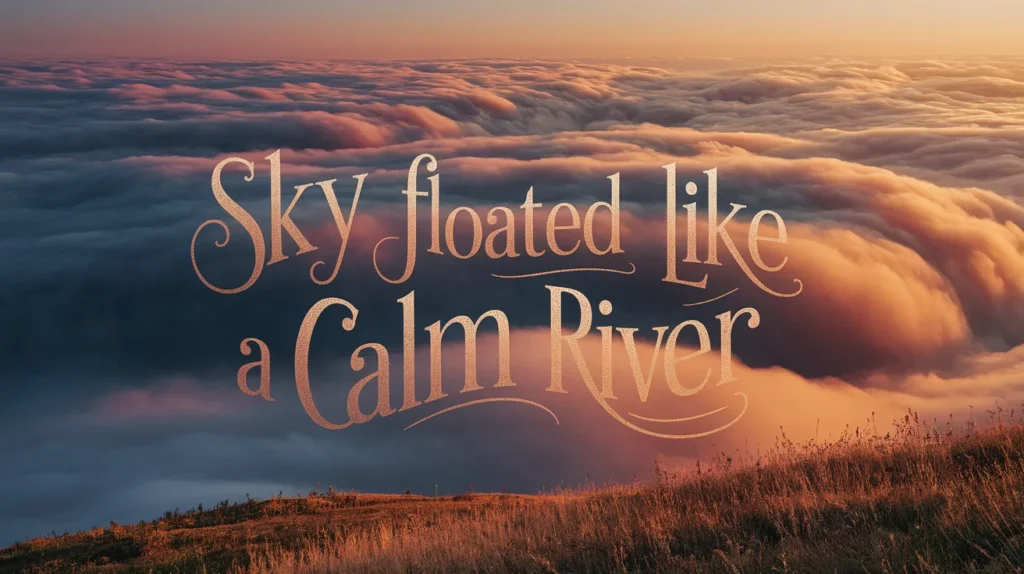 Sky floated like a calm river