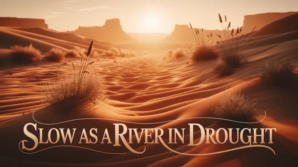 Slow as a river in drought