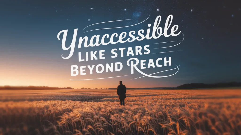 Unaccessible Like Stars Beyond Reach