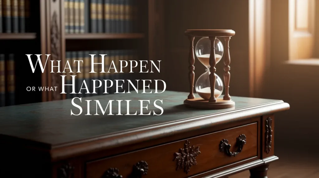 What Happen or What Happened Similes