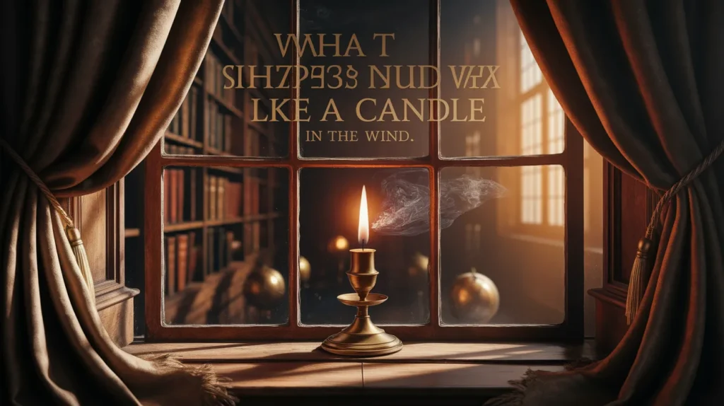 What Happened Was Like a Candle Flickering in the Wind