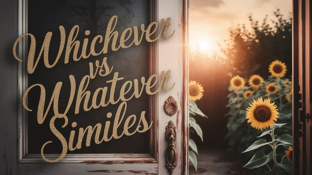 Whichever vs Whatever Similes