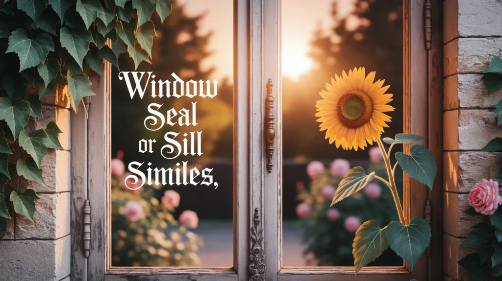 Window Seal or Sill Similes
