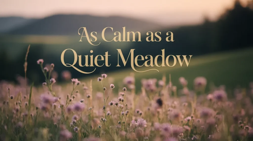 As Calm as a Quiet Meadow