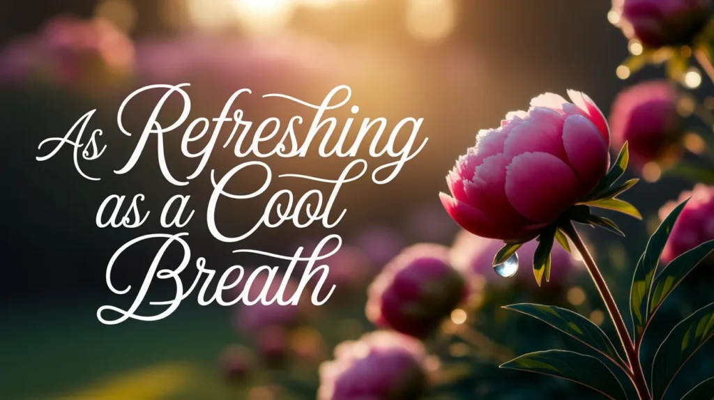 As refreshing as a cool breath