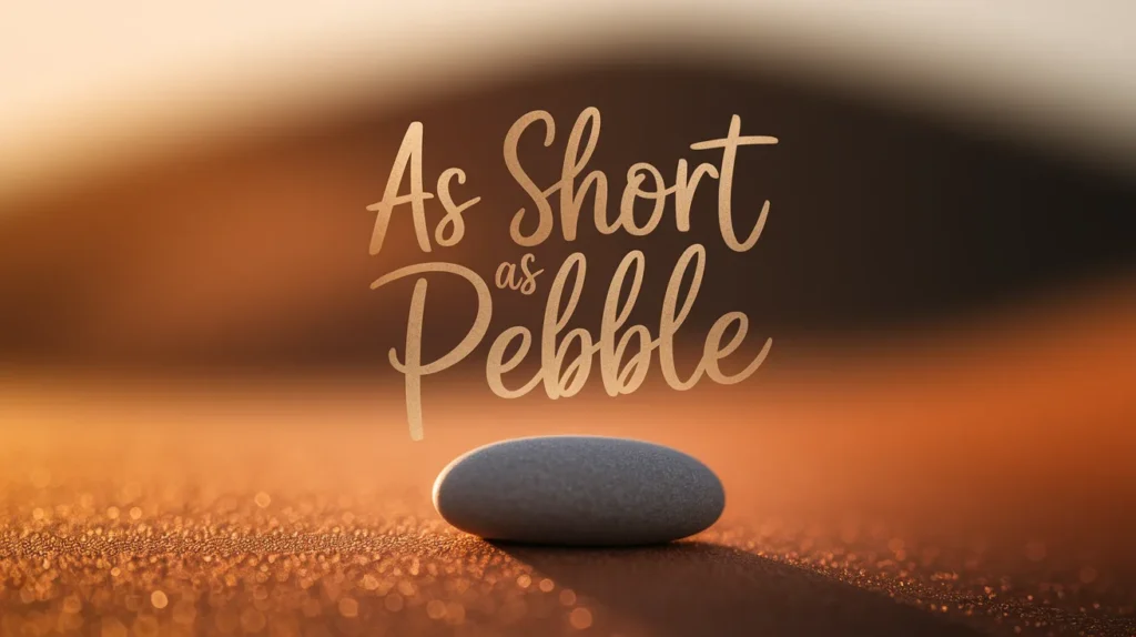 As short as a pebble