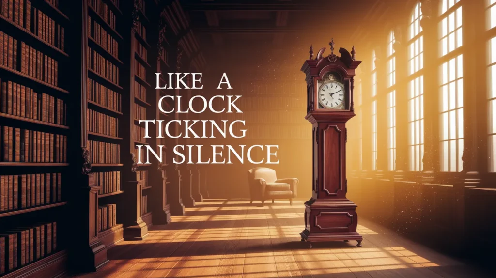 Like a clock ticking in silence