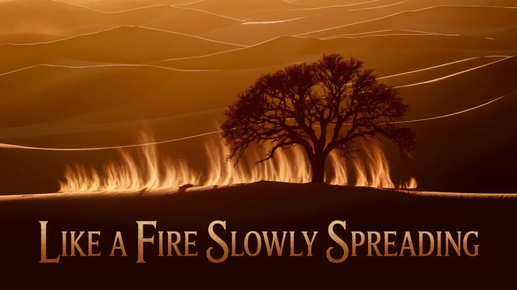 Like a fire slowly spreading