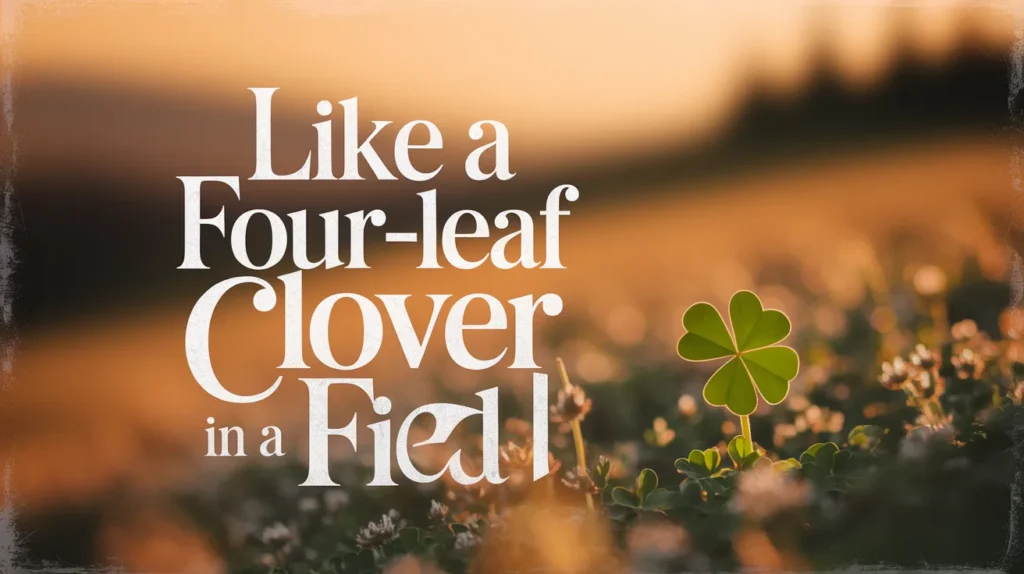 Like a four-leaf clover in a field