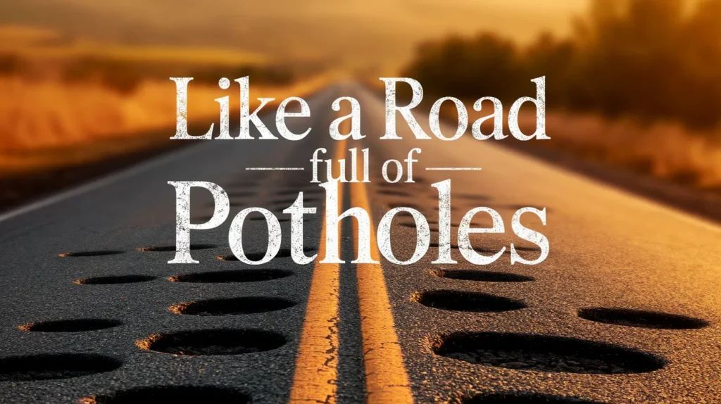 Like a road full of potholes