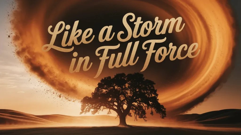 Like a storm in full force