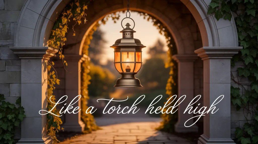 Like a torch held high