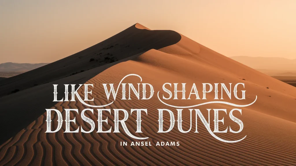 Like wind shaping desert dunes