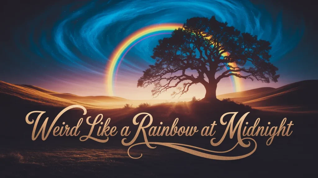 Weird like a rainbow at midnight