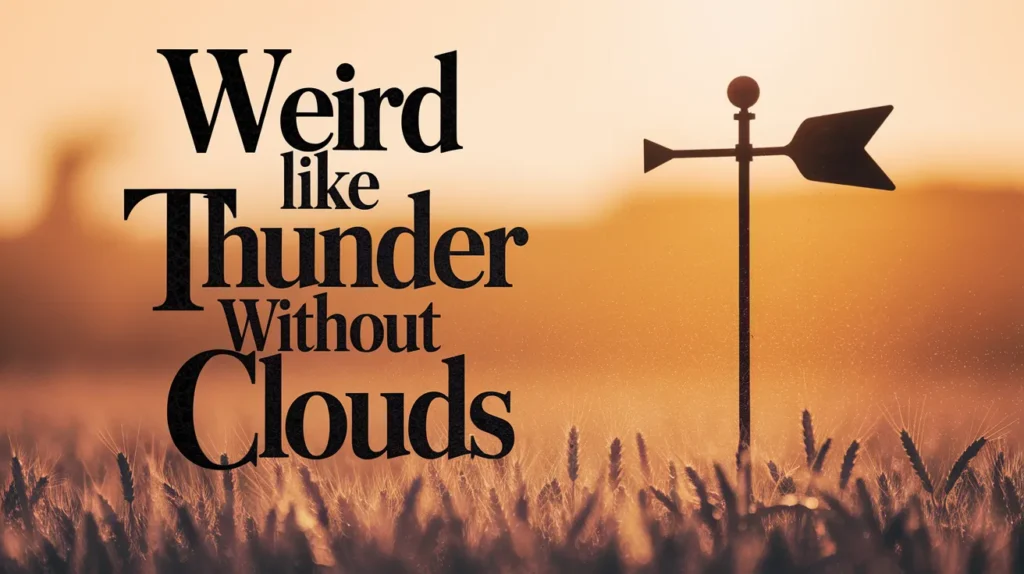 Weird like thunder without clouds